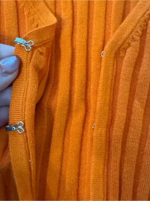 Orange ribbed long sleeve sweater Size XS thumbnail 2