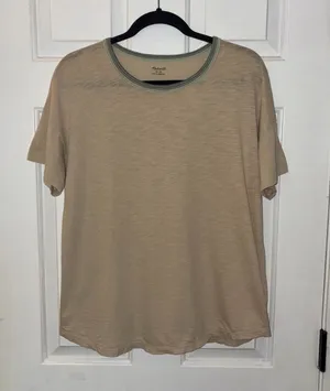 Madewell Whisper Cotton Rib-Crewneck Ringer Tee in Wallie Stripe thumbnail 1