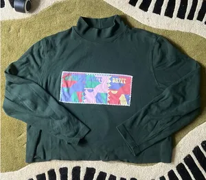 Drift Collective Cropped Turtleneck Green Size M thumbnail 1