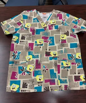 Nickelodeon SpongeBob Scrub Top Size Small thumbnail 1