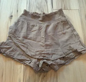 Brown Ruffle Layered Smocked Skort Size XS thumbnail 1