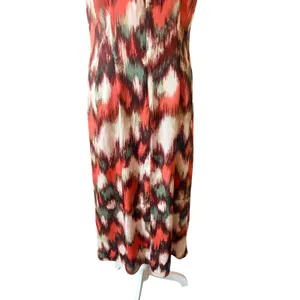 Banana Republic Halter Midi Dress Womens 6 Orange‎ Green New Abstract Ikat Print thumbnail 14