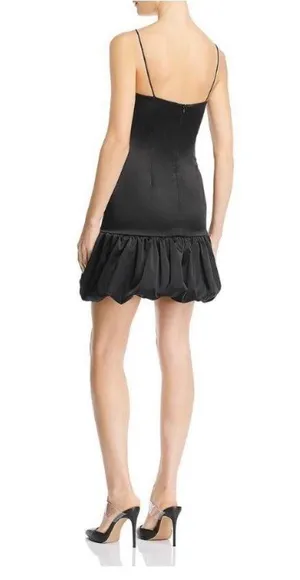 AQUA NWT Bubble Hem Sleeveless Spaghetti Strap Mini Sheath Dress thumbnail 2