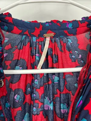 Free People Love Letter Tunic Top Mini Dress Red retail $128.00 thumbnail 6