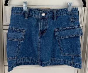 Princess Polly Denim Mini Skirt Cargo thumbnail 1