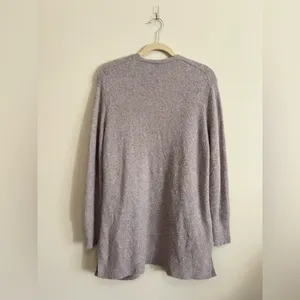 Madewell Kent Cardigan Sweater in Coziest Wool Yarn Heather Purple Pink Sz M thumbnail 8