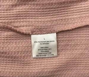 👚 Pink Rose Short Sleeve Waffle Knit Top w/ Pocket thumbnail 8