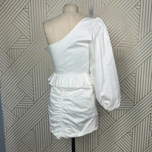 Shona‎ Joy Grant One Shoulder Ruched Mini Dress in White Size US 2 thumbnail 10