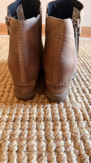 Sorel Joan Of Arctic Wedge II Zip Ankle Boots Beige US 7 EUR 38 thumbnail 4