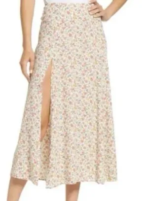 Princess Polly Fall autumn ditsy floral slit midi maxi skirt thumbnail 1