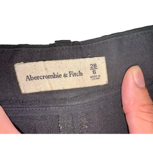 Abercrombie & Fitch AF Sloane Tailored Wide Leg Pant Black Dress Pants Size 28 6 thumbnail 3