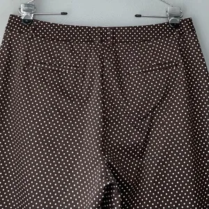 DFA New York Size 14 Dark Brown Polka Dot High Waisted Bermuda Shorts Preppy thumbnail 5