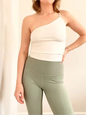 & Other Stories White One-Shoulder Crop Top thumbnail 2