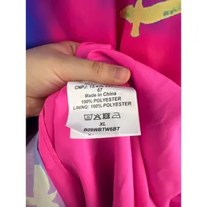 Women’s Chaouiche XL Pink & Blue Maxi Skirt w/ Yellow Birds thumbnail 6