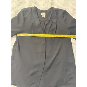 H&M Black Sheer Blouse Women's Size 2 Old Money Work Career Clean Girl thumbnail 5
