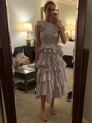 Ulla Johnson Aurore Ruffle Tiered Midi Dress Lavender Size 6 NWT thumbnail 16