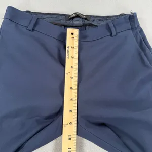 Y2K Zara Woman Navy Blue Slim Cigarette Dress Pants Trousers Ankle Navy Small thumbnail 4