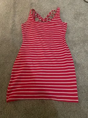 Summer mini dress Red Size L thumbnail 3