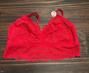 Victoria’s Secret pink red medium lace bralette new thumbnail 1