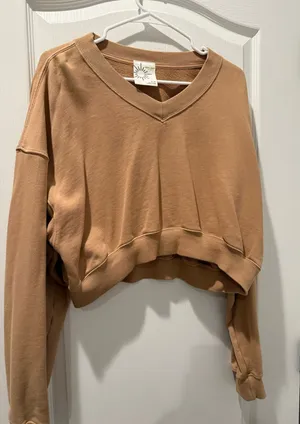 Aerie Cropped Sweatshirt OFFLINE by V-Neck thumbnail 1