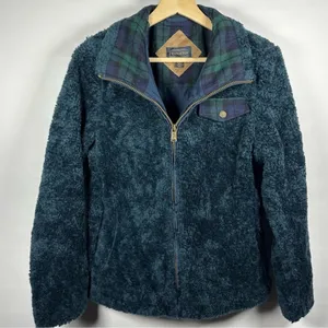Pendleton Fuzzy Sherpa Teddy Full Zip Jacket Women's‎ Medium Wool C47 thumbnail 1