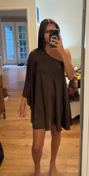 Off the shoulder dress Brown thumbnail 1