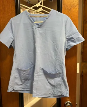 Fabletics Scrub Top Medium Ceil Blue thumbnail 1