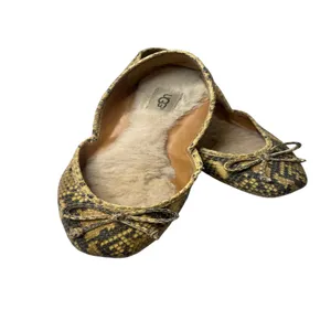 7 Ballet Flats UGG Lena Exotic Natural Snake Skin Print Leather thumbnail 2