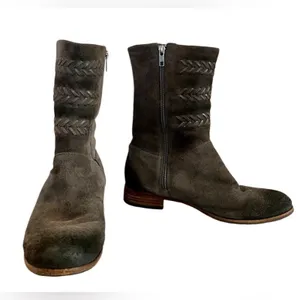 UGG Australia 3282 Cailyn Western Mid Calf Brown Suede‎ Distressed Boot sz 9 thumbnail 9
