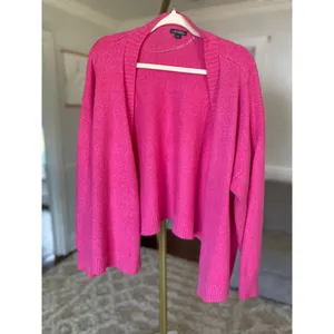 Wild Fable Cardigan Bright Rose Hot Pink‎ 3 Button Barbie Preppy Valentines Boho thumbnail 4