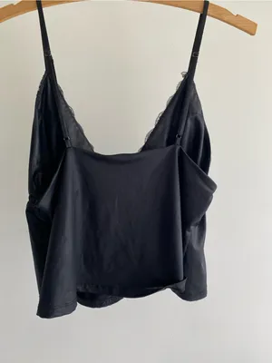 Urban Outfitters Kimchi Blue Black Satin Lace Cami thumbnail 7