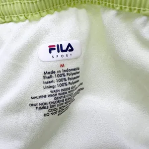 Fila Sport Womens M Running‎ Shorts Bright Yellow Green Lined Activewear thumbnail 5
