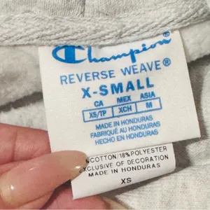 CHAMPION Reverse Weave Crop Hoodie In Gfs Silver Grey - XS thumbnail 7