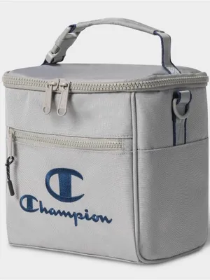 Champion Estate Insulated Cooler Kit Lunch Bag, Medium Gray, NWT thumbnail 2