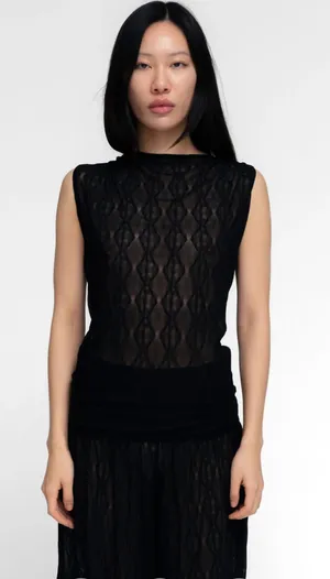 Find me now FLORA TOP IN BLACK thumbnail 1