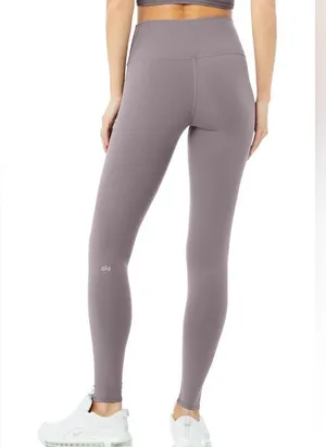 Alo Yoga High-Waist Airbrush Legging Purple Dusk Grey Size Small Full Length thumbnail 2