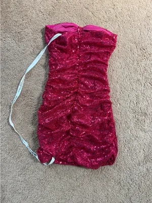Lucy in the Sky Hot Pink Sequin Mini Dress thumbnail 4