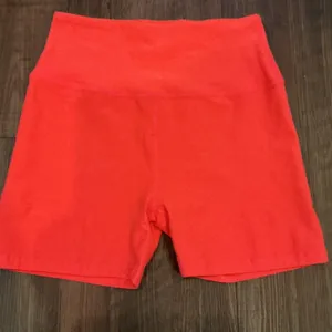 Beyond Yoga Spacedye Biker Shorts Coral Pink High Waisted Active Large L thumbnail 2