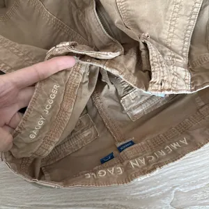 American Eagle 00 Baggy Joggers Cargo Skater Tan Streetwear Y2K Utility thumbnail 6