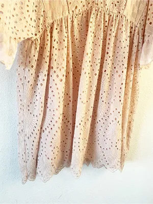Anthropologie Akemi + Kin Brooke Blush Pink Eyelet Swing Dress thumbnail 5