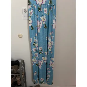 New Women’s Maxi Dress Super Soft Blue floral size Large/XL thumbnail 3