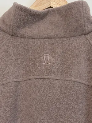 Lululemon Oversized Scuba Tumbled Fleece Funnel-Neck Half Zip Size XL / XXL Pink thumbnail 7