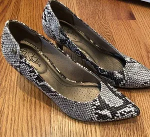 Faux snakeskin heels Size 7.5 thumbnail 1