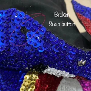 Vintage 80’s Beaded Sequin Christmas Vest L Size L thumbnail 8