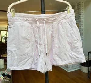 Lululemon Dance Studio high-rise shorts pink 12 elastic waistband thumbnail 1