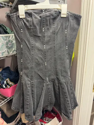 Wild Fable Denim Dress Black thumbnail 1