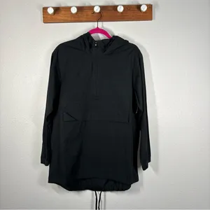Aerie Offline Black Quarter Zip Anorak Jacket Size Small Petite Utility thumbnail 3