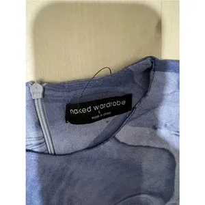 Naked Wardrobe NWT Women Small Blue Marble Mesh No Strings Attached Jumpsuit thumbnail 6