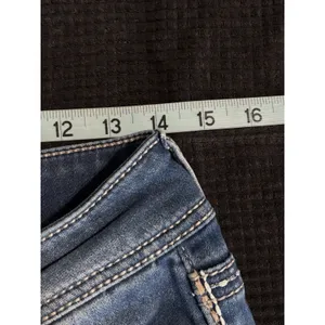 Maurices Med Wash Embroidered Straight Denim Jeans Size M-L Low‎ Rise Pockets thumbnail 5