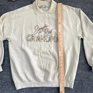Vintage Lee Creme Simply The Best Grandma Graphic Floral Collar Sweatshirt thumbnail 7